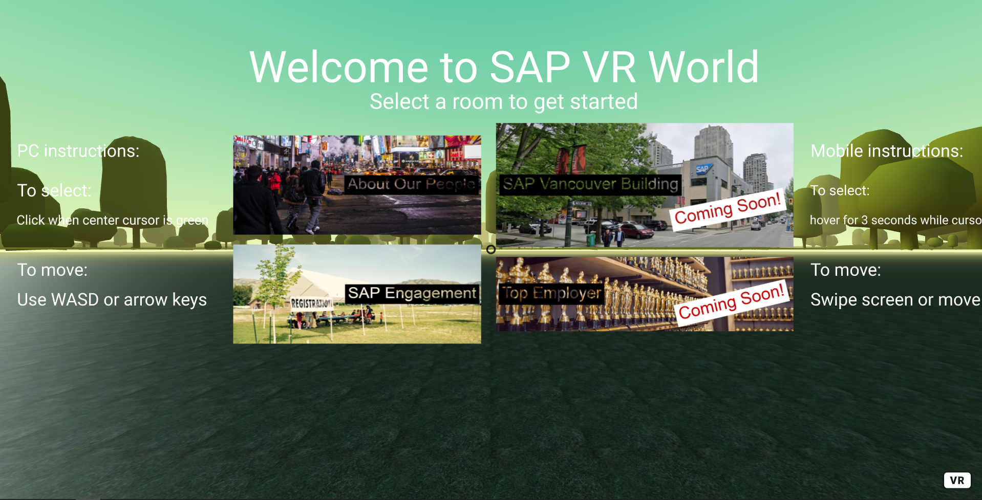 SAP d-shop virtual AR/VR office tour